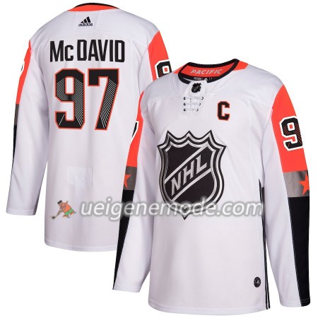 Herren Eishockey Edmonton Oilers Trikot Connor McDavid 97 2018 NHL All-Star Pacific Division Adidas Weiß Authentic